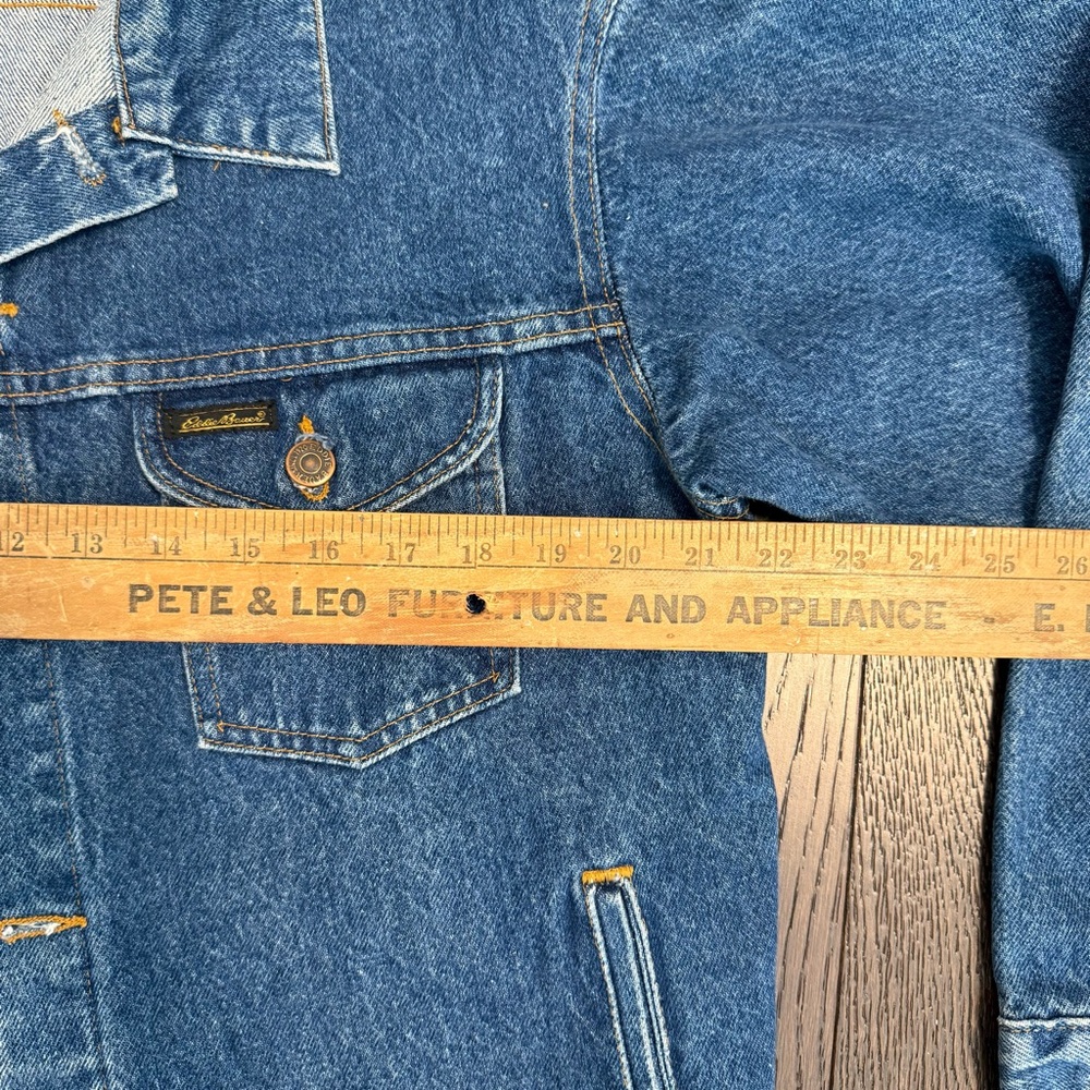 Vintage Eddie Bauer Blue‎ Denim Jean Jacket Mens Large 90s Rare Sz M Streetwear - Picture 8 of 11